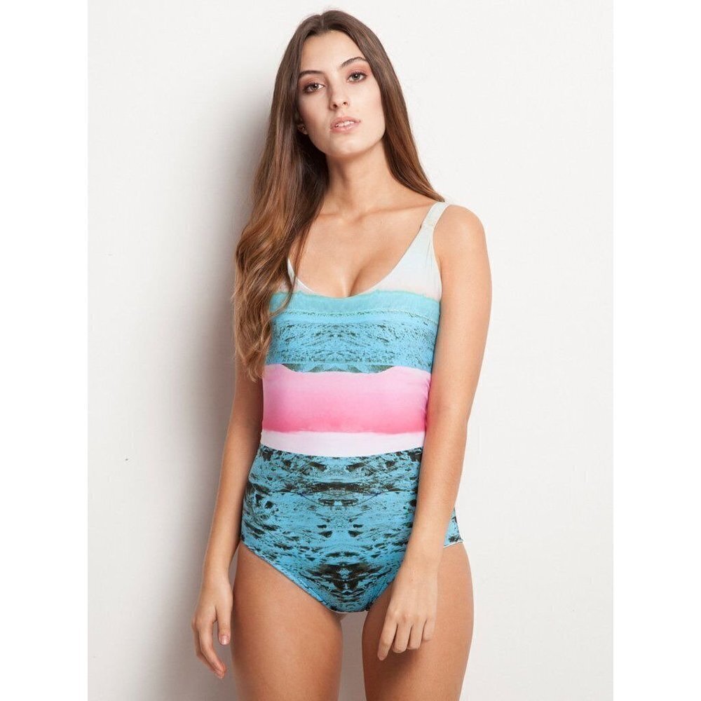 New Entreaguas Pink Landscape Sea Basic One Piece Handwoven $198 S
